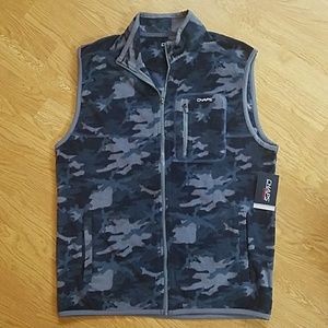 Chaps Sport Dark Blue Camo Zip-Up Vest